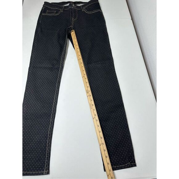 Raffaello Rossi Trend Line Women’s Slim Leg Black Jeans Gold Trim Sz32 See Notes - Picture 10 of 14